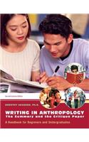 Writing in Anthropology: The Summary and the Critique Paper