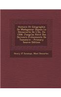 Histoire Et Géographie De Madagascar Depuis La Découverte De L'île, En 1506