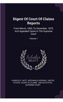 Digest of Court of Claims Reports