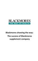 Blackmores showing the way