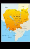 Map of Cambodia Journal: 150 Page Lined Notebook/Diary(English)