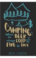 Camping where the always beer cold is and fire & hot (Beer Logbook)