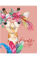 2020 2021 15 Months Giraffe Watercolor Daily Planner: Academic Hourly Organizer In 15 Minute Interval; Appointment Calendar With Address Book; Monthly & Weekly Goals Journal Diary With Quotes; Jan 2020 