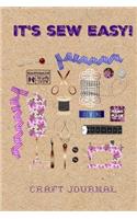 It's sew easy! Craft Journal: Cork effect sewing craft lined paperback jotter