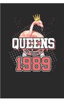 Queens Are Born In 1989: Dotted Bullet Grid Notebook / Journal (6 X 9 -120 Pages) - Birthday Gift Idea