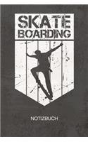 NOTIZBUCH A5 Dotted: Skaterin Notizheft GEPUNKTET 120 Seiten - Rollbrett Notizblock Retro Skateboard Skizzenbuch - Rollbrett Geschenk für Skateboarder Skateboardfahrer S