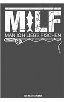 MILF man ich liebe fischen Angeln Kalender 2020