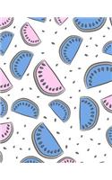 Watermelon Notebook Blank: Vintage Cute Fruit Sketchbook Blank Paper Book Unlined Unruled Sheet Drawing Sketching Doodle Doodling Painting Journal Sticker Book For Kids Teen G(25 Watermelon Notebook Blank)