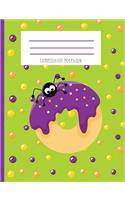 Composition Notebook: Donut Spider Purple Frosting Notebook
