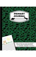 Primary Journal: Dinosaur Green Marble Draw and Write Composition Notebook for boys or girls K-2. Dino book story paper. Half Blank Sheets for Writing and Drawing Sp(Primary Journals Write and Draw)