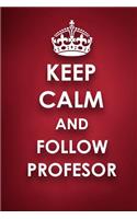 Keep Calm And Follow Profesor: Profesor Diary Journal Notebook