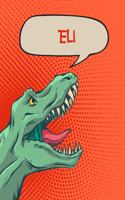 Eli: Personalized Dino Drawl and Write, Writing Practice Paper for Kids Notebook with Lined Sheets and Space to Doodle for K-5 Students 120 Pages 6x9