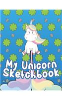 My Unicorn Sketchbook: Blank Unlined Doodle Book V18
