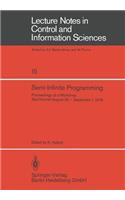 Semi-Infinite Programming: Proceedings of a Workshop, Bad Honnef, August 30 - September 1, 1978