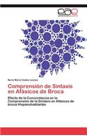 Comprension de Sintaxis En Afasicos de Broca