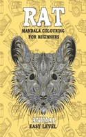 Mandala Colouring for Beginners - Animal - Easy Level - Rat