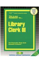 Library Clerk III: Passbooks Study Guide
