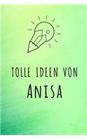 Tolle Ideen von Anisa: Liniertes Notizbuch für deinen Vornamen