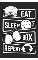 Eat Sleep Box Repeat: Blank Sketch Paper Notebook with frame for People who like Humor Sarcasm