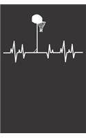 Notebook 6x9 120 Pages: College Ruled Basketball Heartbeat