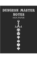 Dungeon Master Notebook, HEX PAPER 120 pages: HEX PAPER 120 Sheets Role Playing Game Notebook - 8.5x11 - RPG Notebook For Dungeon Masters and RPG Players Notes - Journal For Role Playing Gamers