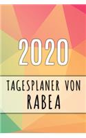 2020 Tagesplaner von Rabea: Personalisierter Kalender für 2020 mit deinem Vornamen