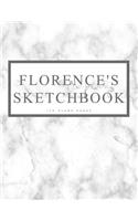 Florence's Sketchbook: Personalized Marble Sketchbook with Name: 120 Pages