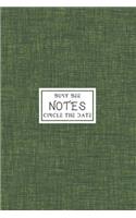 Notes: Circle the Date Journal with Ruled Pages for Work or School Business Green with Faux Texture