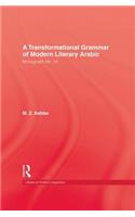 Transformational Grammar Of Modern Literary Arabic