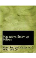 Macauay's Essay on Milton