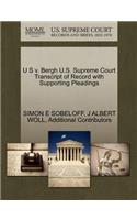 U S V. Bergh U.S. Supreme Court Transcript of Record with Supporting Pleadings