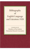Bibliography of English Language and Literature 1920