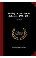 History Of The Town Of Goffstown, 1733-1920 ...