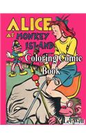 Alice At Monkey Island - Coloring Comic Book