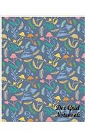 Dot Grid Notebook Flowers Pattern