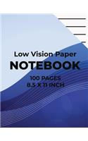 Low Vision Paper Notebook