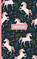 Sketch: A Magical Unicorn Sketch Book for fans of Cupcakes, Doodles, Llamas, Caticorns and Rainbows - A Fun Art book for Elementary, Middle School and High 