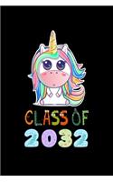 Class of 2032 Unicorn Notebook