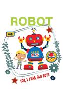 Robot for 2 Year Old Boys: Easy and Fun Coloring Book for Kids