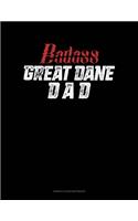 Badass Great Dane Dad: Genkouyoushi Notebook(1284 Genkouyoushi Notebook)