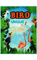 Bird Unique Coloring: Stress Relief Coloring Book for Grown-ups Paisley, Henna and Mandala Parrot, Budgerigar, Lovebird, owl, Pigeons, Hummingbird Coloring Pages