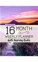 Undated 16 Month Weekly Planner: Personal Planner with Weekly Inspiring Quotes