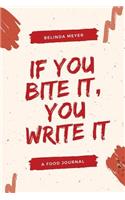 If You Bite It You Write It: Daily Food and Exercise Journal, 90 Days Meal and Activity Tracker/ Diary, 120 Pages (Food Journals for Weight Loss & Health)