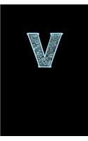 V: Decorative Monogram Notebook