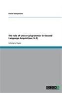 The role of universal grammar in Second Language Acquisition (SLA)