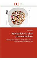 Application Du Bilan Pharmaceutique