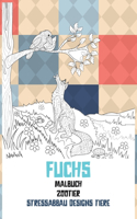 Malbuch - Stressabbau Designs Tiere - Zootier - Fuchs