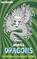 Zendoodle Coloring Books Big Picture - Animals - Dragons
