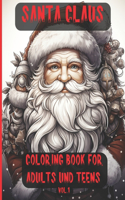 Santa Claus Coloring Book for Adults and Teens