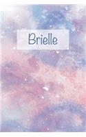 Brielle: First Name Personalized Notebook, College Ruled (Lined) Journal, Cute Pastel Notepad with Marble Pattern for Girls and Women (Small Format)